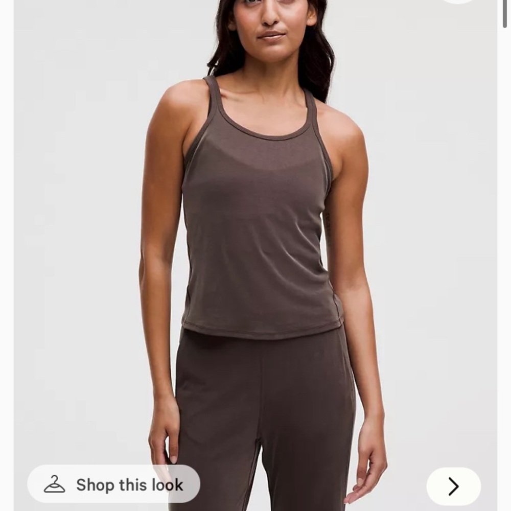 lululemon athletica black drapey softstreme tank top